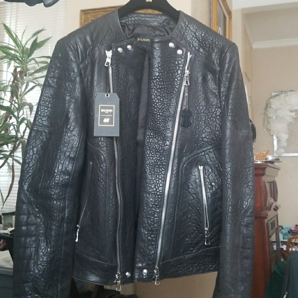 Balmain H&M Leather Jacket